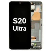 OLED & Frame Assembly for Samsung Galaxy S20 Ultra (Cosmic Gray) [OEM Service Pack]