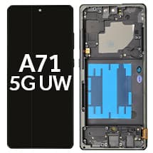 OLED & Frame Assembly for Samsung Galaxy A71 5G UW (Prism Bricks Black) [Premium]