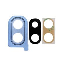 Glass Camera Lens & Bezel Bracket for Samsung Galaxy A40 (Blue)