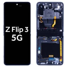 Inner OLED & Frame Assembly for Samsung Galaxy Z Flip3 5G (International, Phantom Black) [Premium]