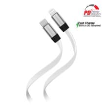 HyperGear 6ft Flexi MFi USB C to Lightning Cable (White)