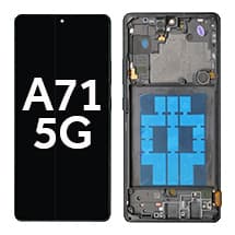 OLED & Frame Assembly for Samsung Galaxy A71 5G (Prism Cube Black) [Premium]
