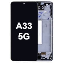 OLED & Frame Assembly for Samsung Galaxy A33 5G (Black) [OEM Service Pack]