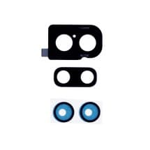 Glass Camera Lens & Bezel Bracket for Samsung Galaxy Z Flip (Mirror Black)