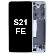 OLED & Frame Assembly for Samsung Galaxy S21 FE (Olive) [OEM Service Pack]