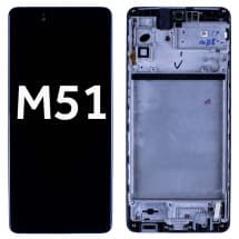 OLED & Frame Assembly for Samsung Galaxy M51 [OEM Service Pack]