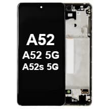 OLED & Frame Assembly for Samsung Galaxy A52, A52 5G, & A52s 5G (Awesome White) [Premium]