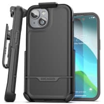 Encased Rebel Case for Apple iPhone 15 (Black)