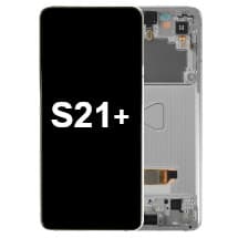 OLED & Frame Assembly for Samsung Galaxy S21+ (Phantom Silver & White) [OEM Service Pack]