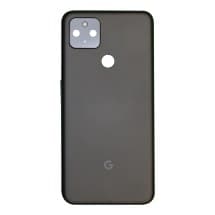 Back Plastic & Camera Lens for Google Pixel 4a 5G (Black) [Premium]