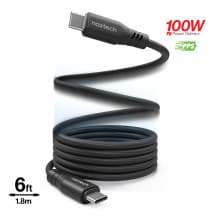 Naztech 6ft Braided USB C to USB C Fast Charge Cable (Black)