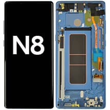 OLED & Frame Assembly for Samsung Galaxy Note 8 (Deep Sea Blue) [OEM Service Pack]