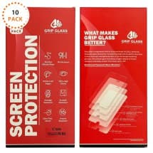 GRIP Tempered Glass Screen Protector for Apple iPhone 15 Plus & 15 Pro Max (10 Pack)