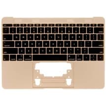 Palmrest & Keyboard Assembly for Apple MacBook Retina 12" (Early 2016-Mid 2017) (US, Gold) [Premium]