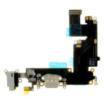 Charge Port & Headphone Jack Flex for Apple iPhone 6 Plus (Silver) [Aftermarket]