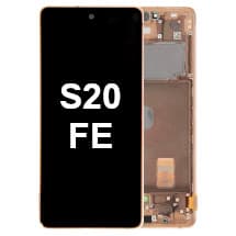 OLED & Frame Assembly for Samsung Galaxy S20 FE (Cloud Orange) [OEM Service Pack]