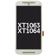 LCD & Frame Assembly for Motorola Moto G (2nd Gen, White)