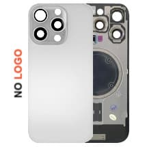 Back Glass, Magnets, & Camera Lenses for Apple iPhone 16 Pro (White Titanium) [Aftermarket]
