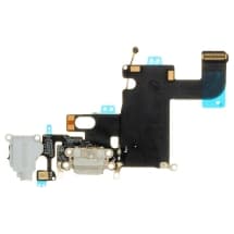 Charge Port & Headphone Jack Flex for Apple iPhone 6 (Silver) [Aftermarket]