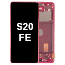 OLED & Frame Assembly for Samsung Galaxy S20 FE (Cloud Red) [OEM Service Pack]