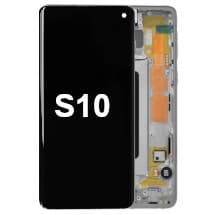 OLED & Frame Assembly for Samsung Galaxy S10 (Prism White) [OEM Service Pack]