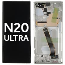 OLED & Frame Assembly for Samsung Galaxy Note 20 Ultra (Mystic White) [OEM Service Pack]