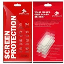GRIP Tempered Glass Screen Protector for Apple iPhone 13, 13 Pro, 14, 16e, & 17e