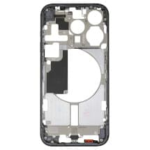 Mid Frame & Cosmetic Buttons for Apple iPhone 15 Pro (US, Black Titanium) [Premium]