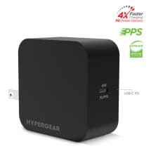 HyperGear 45W USB C SpeedBoost Wall Charger (Black)