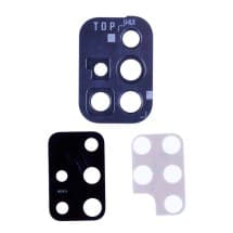 Glass Camera Lens & Bezel Bracket for Samsung Galaxy A71 (Prism Crush Silver)