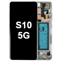 OLED & Frame Assembly for Samsung Galaxy S10 5G (Crown Silver) [OEM Service Pack]