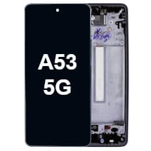 OLED & Frame Assembly for Samsung Galaxy A53 5G (Awesome Black) [OEM Service Pack]