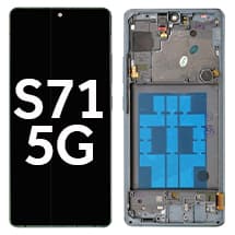 OLED & Frame Assembly for Samsung Galaxy A71 5G (Prism Cube Blue) [Premium]