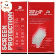 GRIP Tempered Glass Screen Protector for Apple iPhone 12 Mini (10 Pack)
