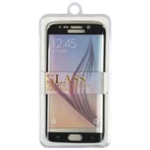 Full Coverage Tempered Glass Screen Protector for Samsung Galaxy S6 Edge (Sparkle Black)
