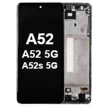 OLED & Frame Assembly for Samsung Galaxy A52, A52 5G, & A52s 5G (Awesome Violet) [OEM Service Pack]
