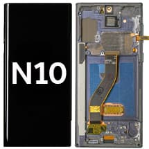 OLED & Frame Assembly for Samsung Galaxy Note 10 (Aura Black) [Aftermarket]