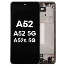 OLED & Frame Assembly for Samsung Galaxy A52, A52 5G, & A52s 5G (Awesome Black) [Premium]