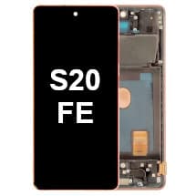 OLED & Frame Assembly for Samsung Galaxy S20 FE (Cloud Red) [Premium]