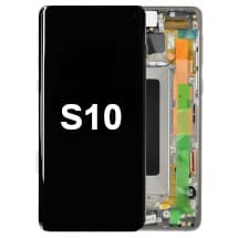 OLED & Frame Assembly for Samsung Galaxy S10 (Prism Black) [OEM Service Pack]