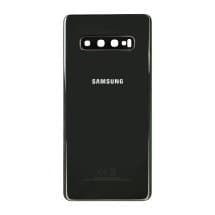 Back Glass & Camera Lens for Samsung Galaxy S10+ (Ceramic Black) [OEM Service Pack]
