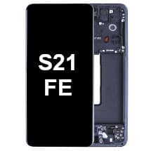 OLED & Frame Assembly for Samsung Galaxy S21 FE (Graphite) [OEM Service Pack]
