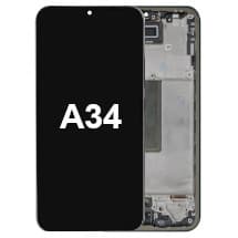 OLED & Frame Assembly for Samsung Galaxy A34 (Graphite) [Premium]