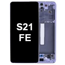 OLED & Frame Assembly for Samsung Galaxy S21 FE (Lavender) [OEM Service Pack]