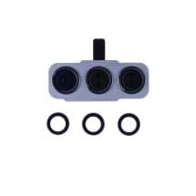 Glass Camera Lenses & Bezel Bracket for Samsung Galaxy S21 FE (White)
