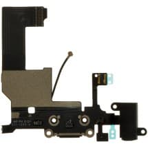Charge Port & Headphone Jack Flex for Apple iPhone 5 (Black)