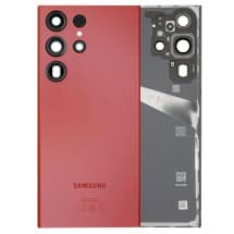 Back Glass & Camera Lenses for Samsung Galaxy S23 Ultra (Red) [OEM Service Pack]