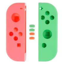 Shell Housing & Rail Buttons Set for Nintendo Joy-Con (Left & Right, Pink & Green) [Premium]