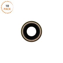Sapphire Glass Camera Lens & Bezel for Apple iPhone 8 (Gold) [Premium] (10 Pack)