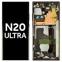 OLED & Frame Assembly for Samsung Galaxy Note 20 Ultra (Mystic Black) [OEM Service Pack]
